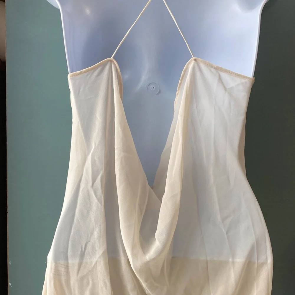 BNWOT Zara spaghetti strap flowy boho blouse - Picture 3 of 7